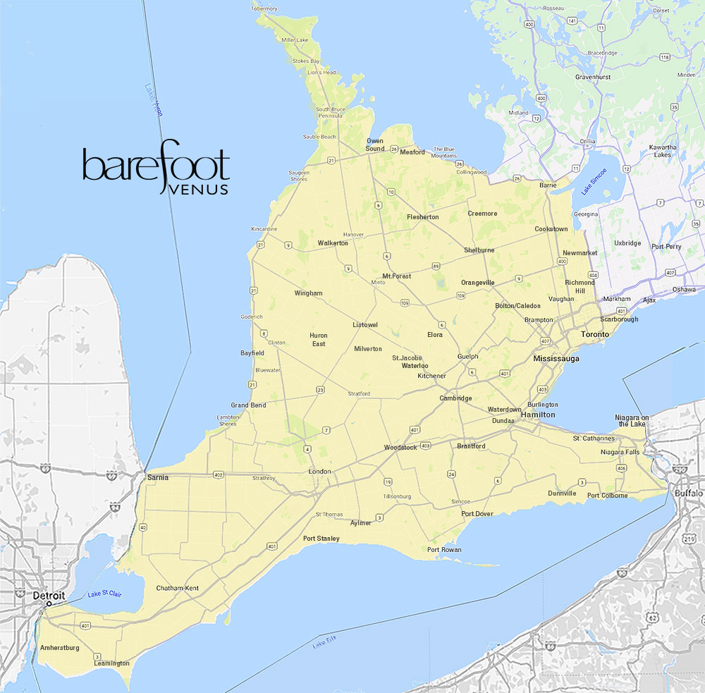barefoot venus map